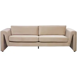 3-SITZER-SOFA Samtstoff sandbeige Maunu