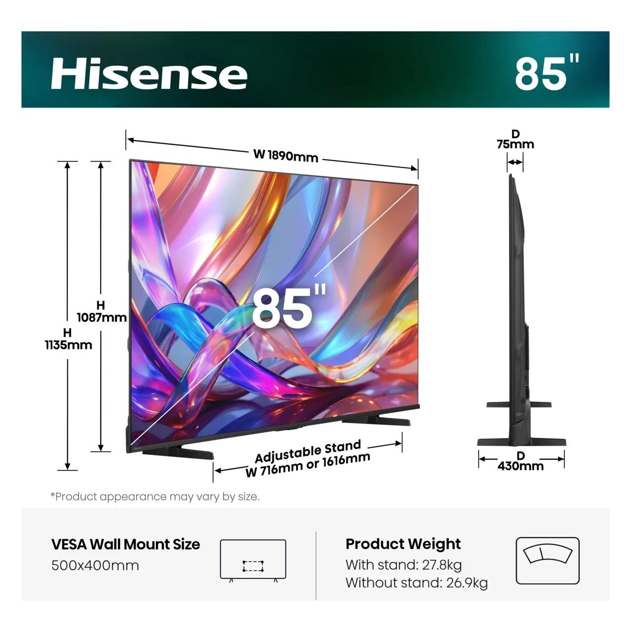 Hisense 85Q7S (85", QLED, 4K) (20018124)