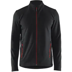 Microfleecejacke "4765" Unite - S - schwarz/rot