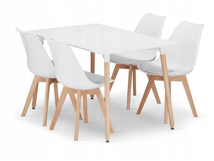 Ensemble Repas - Leobert - Adria/Mark - Blanc - 120 X 80 Cm - 5 Pièces