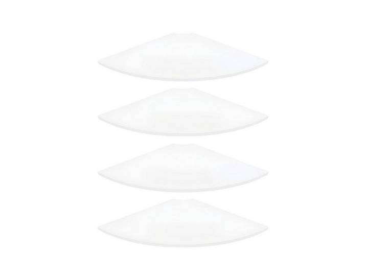 LuxusKollektion Eckregal Eckregal 30cm Weiß 4er Set Holz