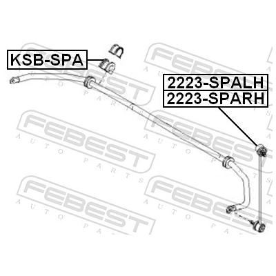 FEBEST Lagerung, Stabilisator KSB-SPA Vorderachse für HYUNDAI