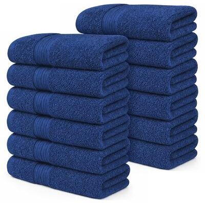 Ample Decor Luxurious Cotton Highly Absorbent Hand Towels 18x28 Inch, 12 PCS