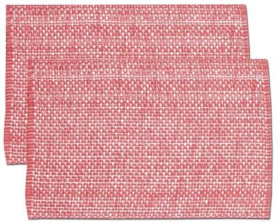 Sweet Home Collection Two Tone Cotton Woven 13x19 Placemat Sets Pink (Set of 2, 4, or 6)