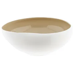 Wave Cream Servier- & Salatschale aus hochwertigem Porzellan - 23 x 8 cm