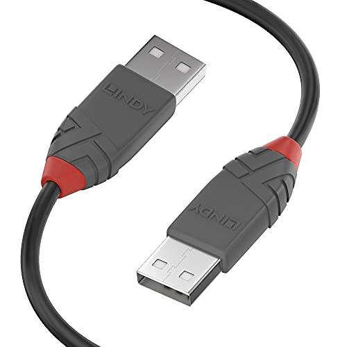 LINDY USB 2.0 Type A kabel, 2 m, antraciet