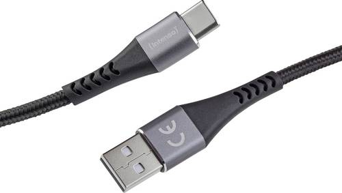 Intenso USB-Kabel USB-A Stecker, USB-C Stecker 1.5m Schwarz 7901100