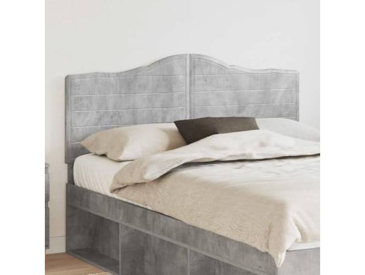 RJPLMFV Kopfteil Beton, Grau Moderne, fertige Rückenlehne, einfache Montage, kompatibel mit 160, Wandmontage