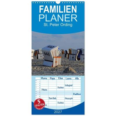 Familienplaner 2027 - St. Peter Ording mit 5 Spalten (Wandkalender, 21 x 45 cm) CALVENDO