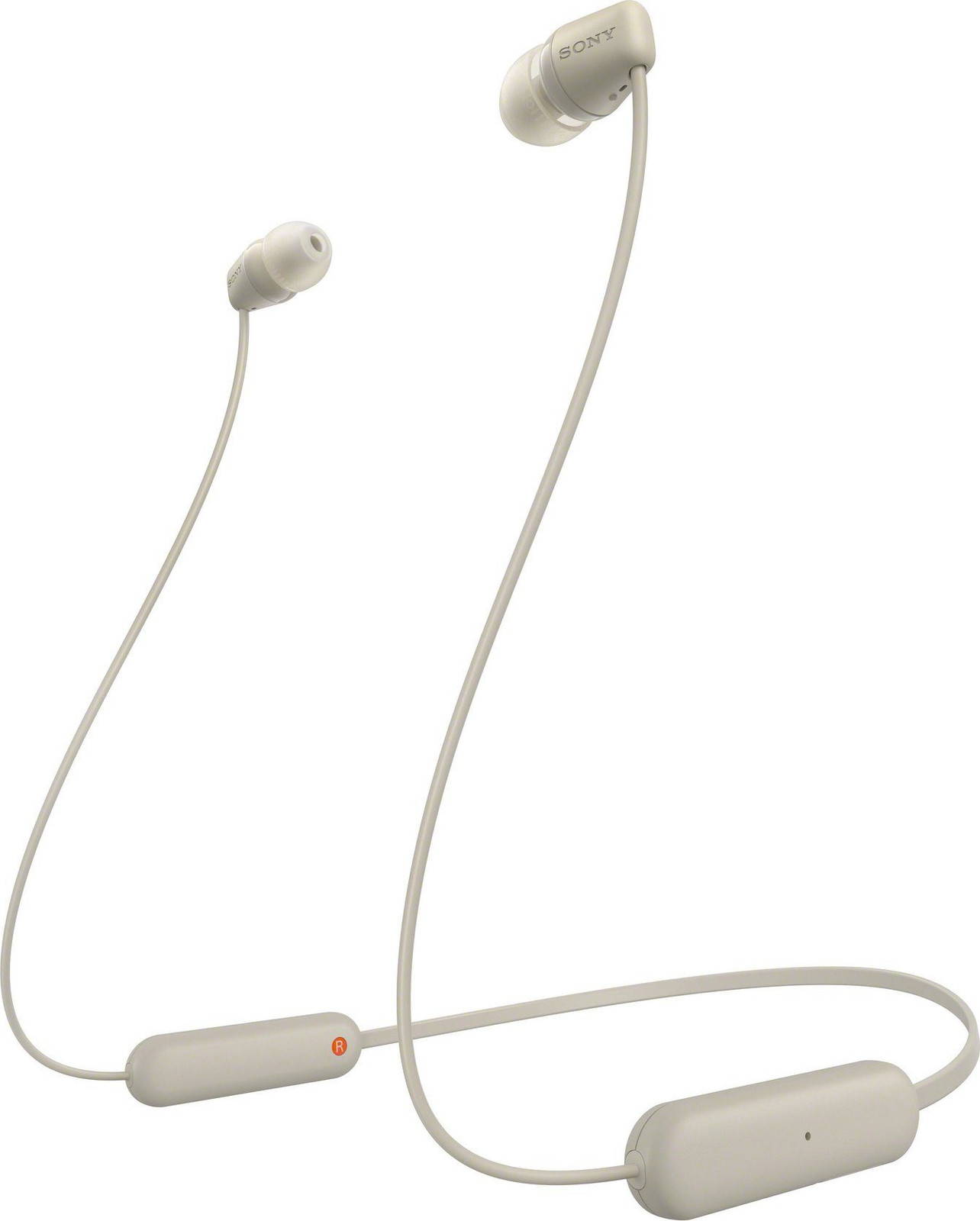 Sony C100 BT oordopjes met microfoon, beige