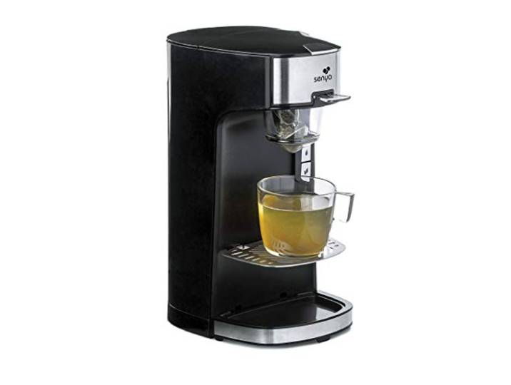 SENYA Tea Time Teekocher, elektrische Teekanne, geeignet für lose Blätter oder Teebeutel, mit herausnehmbarem 1415-W-Teesieb, SYBF-CM013N, Schwarz