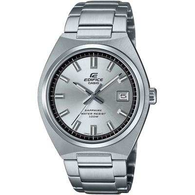 Quarzuhr CASIO EDIFICE, grau (grau, edelstahlfarben), Armbanduhren, Herren, Quarzuhr, Armbanduhr, Herrenuhr, Edelstahlarmband, analog, Tag, Neo-Display