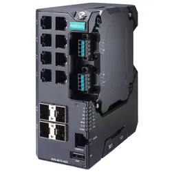 Moxa EDS-4012-4GS-LV (8 Ports), Netzwerk Switch, Grün, Schwarz