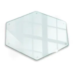 HERDABDECKPLATTE 40 cm Transparent Hexagon