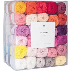 Rico Design Rico Ricorumi-Set 60 Farben, Garn + Wolle, Mehrfarbig