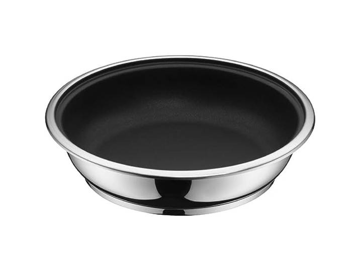 WMF Click&Serve Bratpfanne Induktion 24 cm, ohne Edelstahlgriff, kratzfest, Cromargan Edelstahl beschichtet, backofengeeignet, für alle Herdarten geeignet