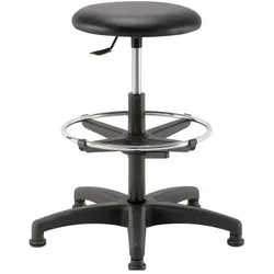 Markenlos, Bürostuhl, Hocker Teknik 05 1MEA03PGAIAA Kunstleder Schwarz