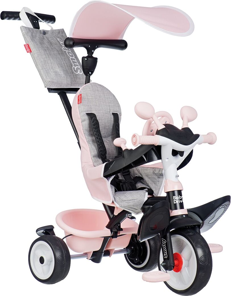 Smoby Triciclo Baby Driver Confort Rosa progresivo 3 en 1 que combina seguridad, comodidad y diversión. .