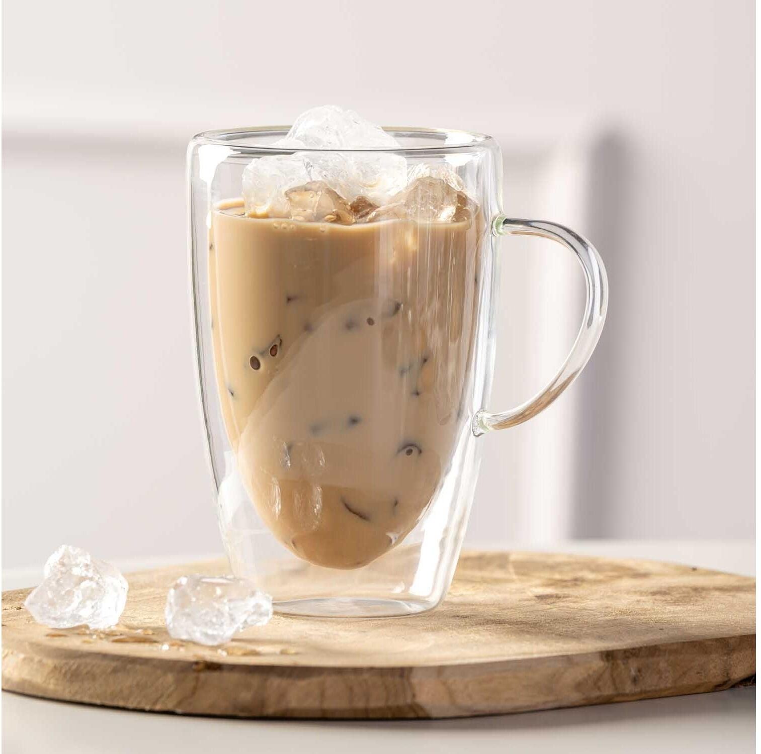 Latte-Macchiato-Glas LEONARDO "Duo 400ml", transparent, H:13cm Ø:9cm, Glas, Trinkgefässe, Latte-Macchiato-Glas transparent Ø 9cm x 13cm, 400ml, 4 Stk.