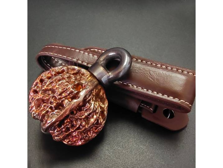 Accessoires de marteau de rupture d'armure de fleur d'os de cuivre violet, tête de marteau EDC Portable d'extérieur, outil de défense de rupture de fenêtre de voiture
