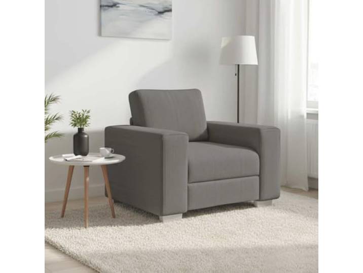 HEFZGDB Sessel Hellgrau 60 cm Cordstoff Relaxsofa mit gepolsterten Schaumstoffsitzen und robustem Gestell für Wohnzimmer Schlafzimmer Arbeitszimmer vielseitig einsetzbar