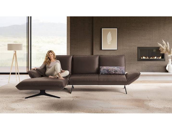 Koinor Ecksofa Prime mit manueller Rückenfunktion in Leder