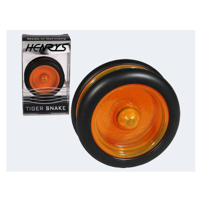 Henrys A00030-1213 Yo- Yo Tiger Snake Ø 61 mm, B 27 mm, 50 g, schw./orange (farblich sortiert) (A00030-1213)