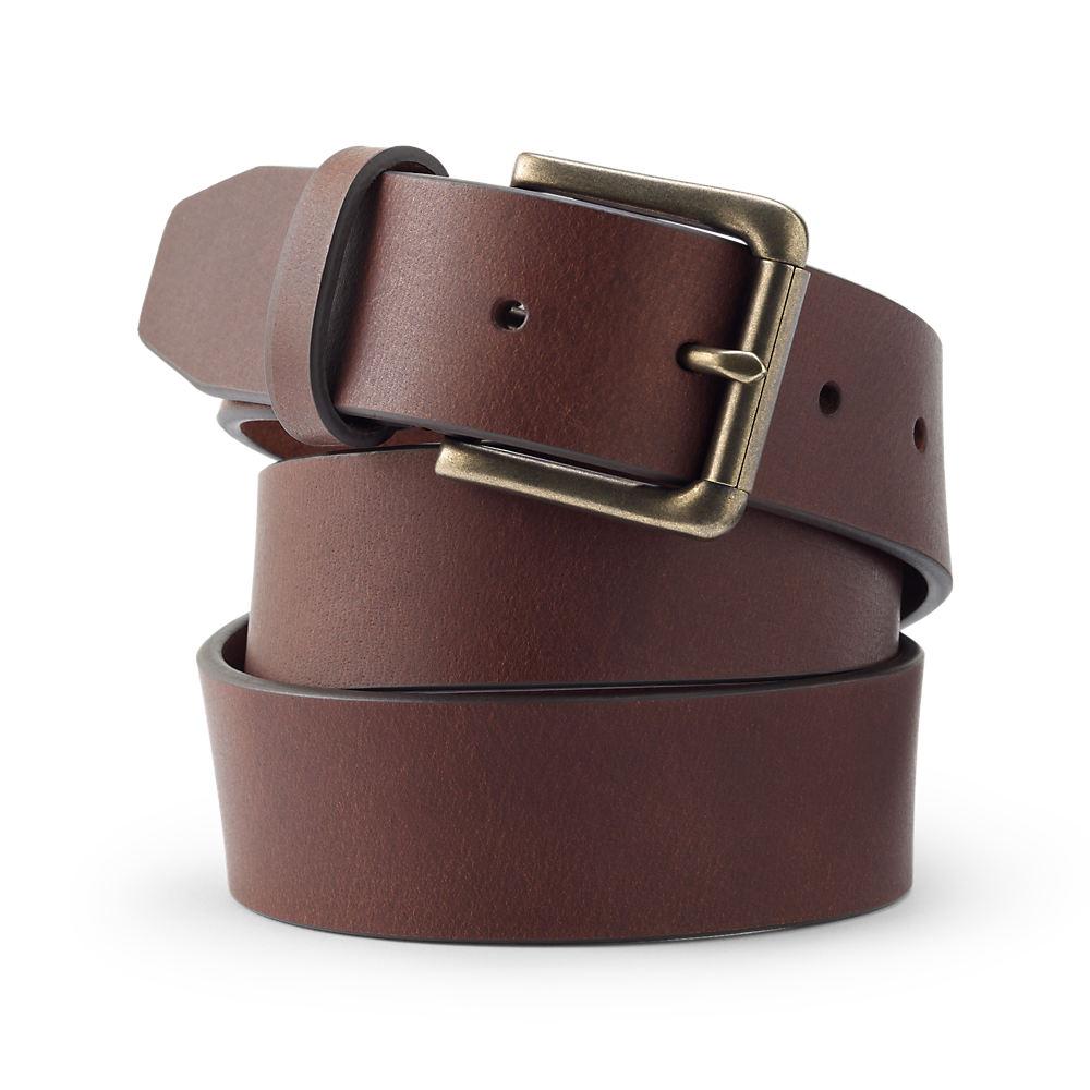 Ledergürtel im Vintage-Stil für Herren, Herren, size: regular, Braun, Leder, by Lands' End