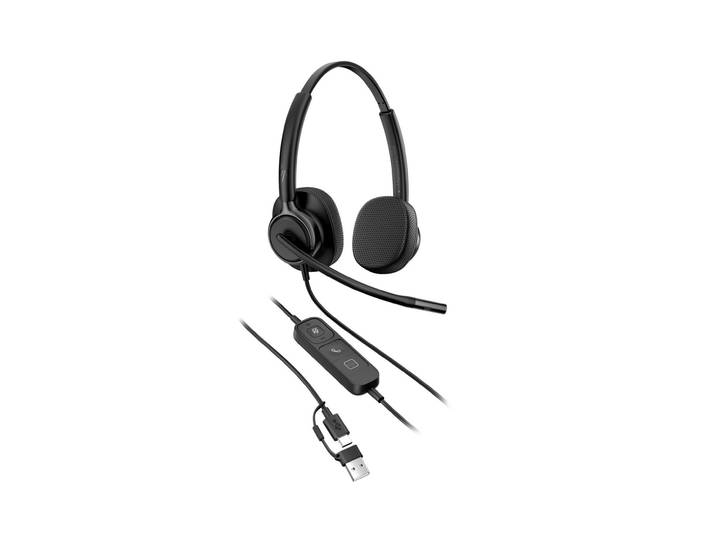 HP Poly Micro-casque filaire Mission 425 Duo - Connexion USB-C/A