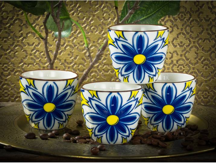 Espressotassen Aladin Blau 4er-Set Ø 7cm Blau