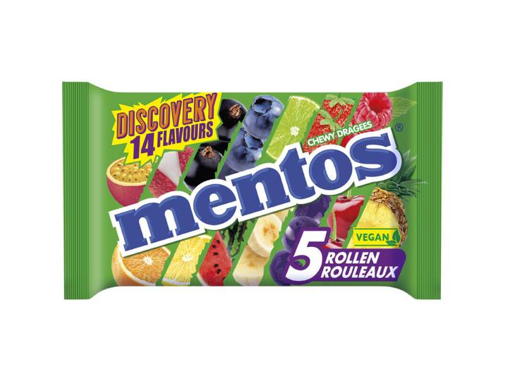 Mentos Discovery 14 smaken - 5 stuks, 187,5 g