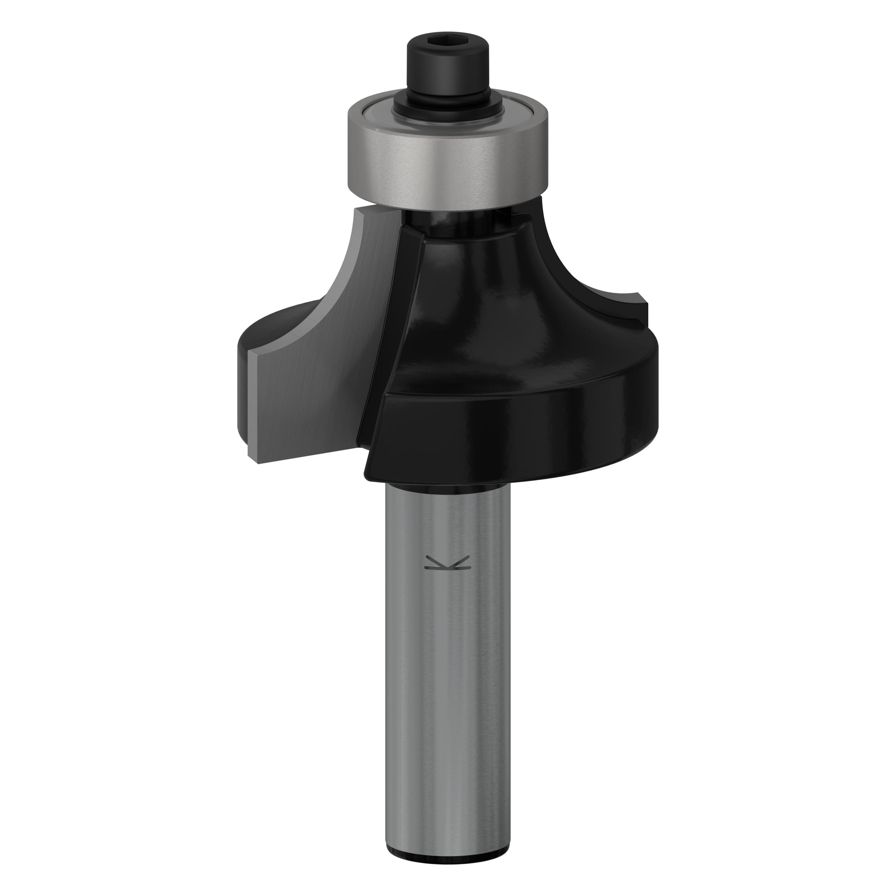 Bosch Professional Zubehör Abrundfräser, 8 mm, R1 8 mm, L 15,2 mm, G 53 mm (2608628341)