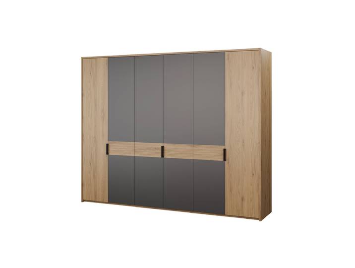 Kleiderschrank Wildeiche grau 266 cm - 6-türig - VALPECULA