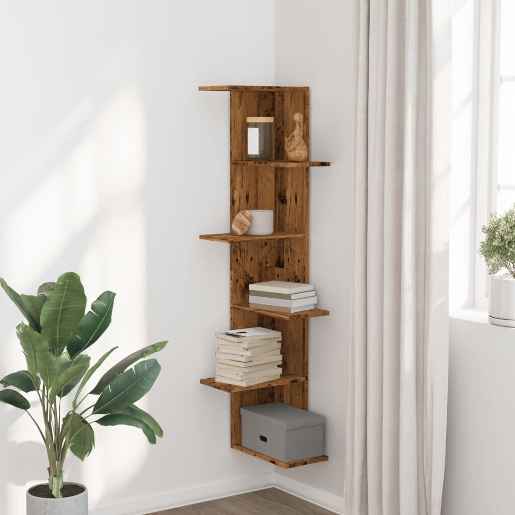 17 Stories Rodaisha Floating Shelf Old Wood