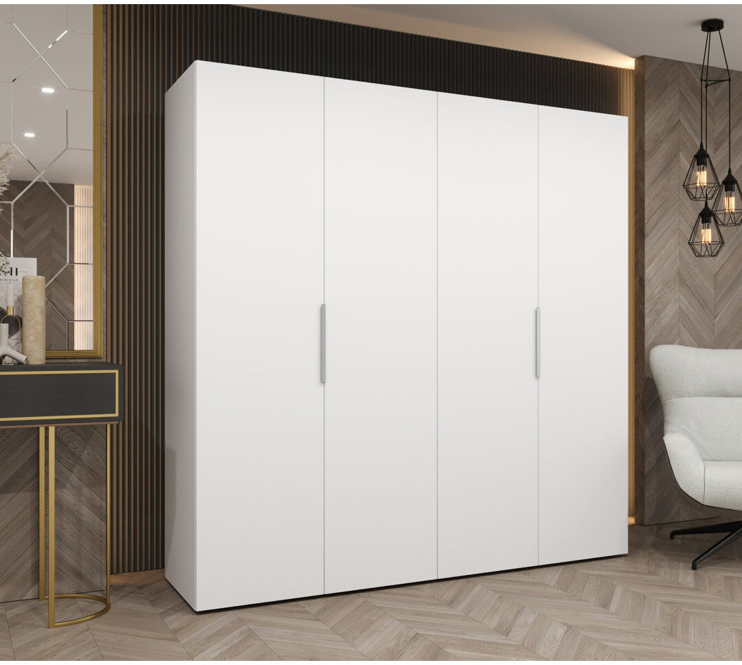 17 Stories Manufactured Wood Wardrobe cashmere + handles: cashmere 202cm H X 200cm W X 50cm D