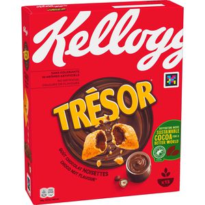 Kelloggs Cornflakes Tresor Choco Nut, 410 g, mit Schokoladen-Haselnuss-Füllung, aus Getreide