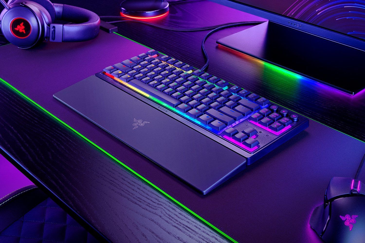 Razer Ornata V3 Tenkeyless RGB-LED Gaming Tastatur USB (Schwarz) 46296931