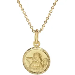trendor 31184 Kinder-Halskette mit Amor Engel 925 Silber Vergoldet, 38 cm