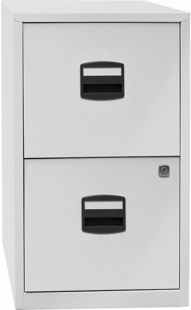 Hängeregistraturschrank PFA, 2 Schübe, lichtgrau BISLEY
