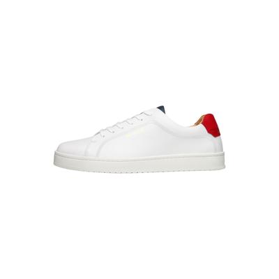 Sneaker N91 "Original Draft BB Herrensneaker", Herren, Gr. 40, Leder, weiß (weiß, rot, blau), Schuhe Sneaker, Turnschuh Leder handgefertigt, sportlicher Freizeitschuh Herren
