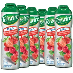 6 × Teisseire Zero Sirup Erdbeere-Himbeere 600ml