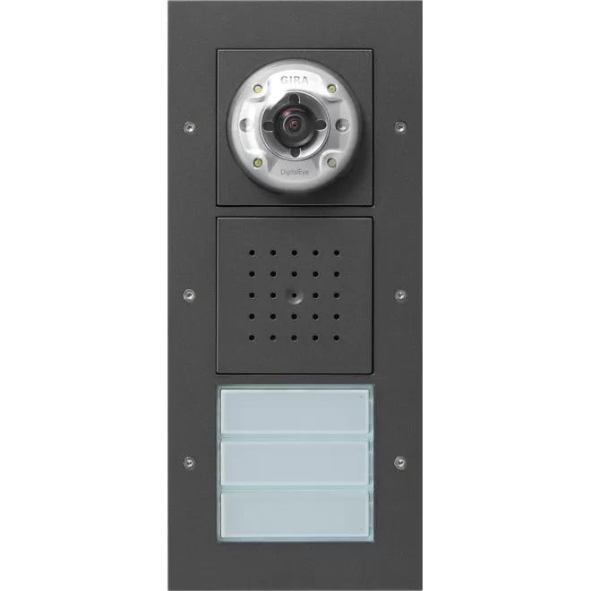 Gira 127067 Deurstation met video, AP-systeem voor 3 deuren, antraciet