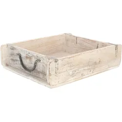Novaliv Holzkiste Vintage Weiß 30 x 25 x 8 cm Alte Ziegelform Holz Groß Allzweckkiste aus recyceltem Altholz Jede Form EIN Unikat ? Vintage Kiste Deko