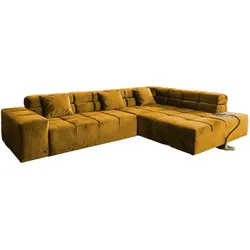 ECKSOFA NEVADA Gelb Velvet