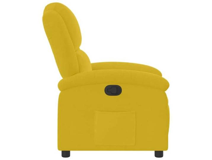 Fauteuil relax - Jaune - Fauteuil inclinable - maximale : 110 kg - jaune velours 71x86.5x99.5 cm F7390