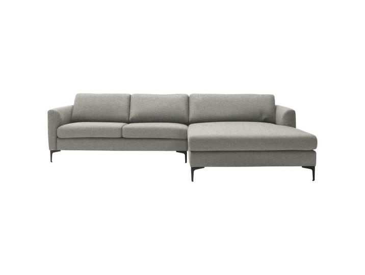 Schöner Wohnen Ecksofa, Taupe, Metall, Ottomane rechts, L-Form, 310x195 cm, Typenauswahl, Fußauswahl, Lederauswahl, Stoffauswahl, planbar, Armteilvarianten, Hocker erhältlich, individuell planbar, Wohnzimmer, Sofas & Couches, Wohnlandschaften, Ecksofas