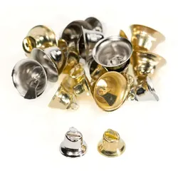 Metall-Glöckchen, gold und silber, 1,5 cm und 2,2 cm, 24 Stück