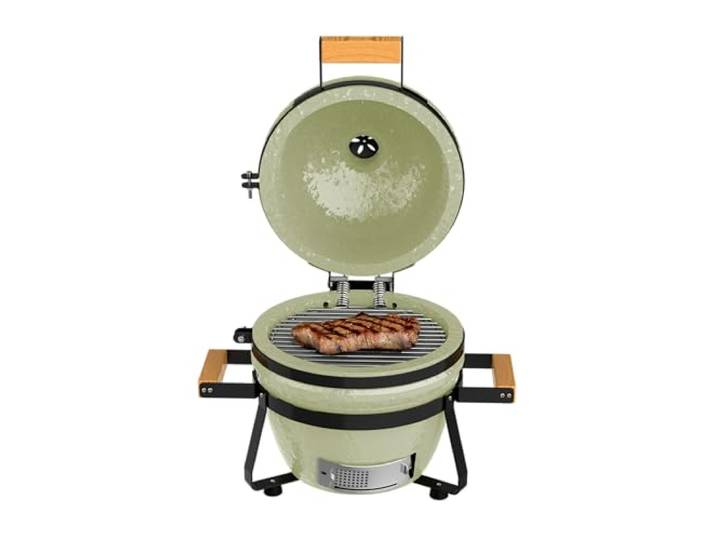 Cecotec Barbecue Céramique Grill à Charbon DragonFire 3200. Résistant à 1000ºC\, Diamètre 60cm\, Système Rise & Feast\, Chambre Hermétique\, Roues Sécurisées\, Thermomètre Intégré\, Grille\, Fume et Enfourne