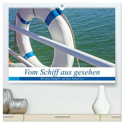 Vom Schiff aus gesehen - Mit dem Dampfer auf dem Ammersee (hochwertiger Premium Wandkalender 2026 DIN A2 quer), Kunstdruck in Hochglanz