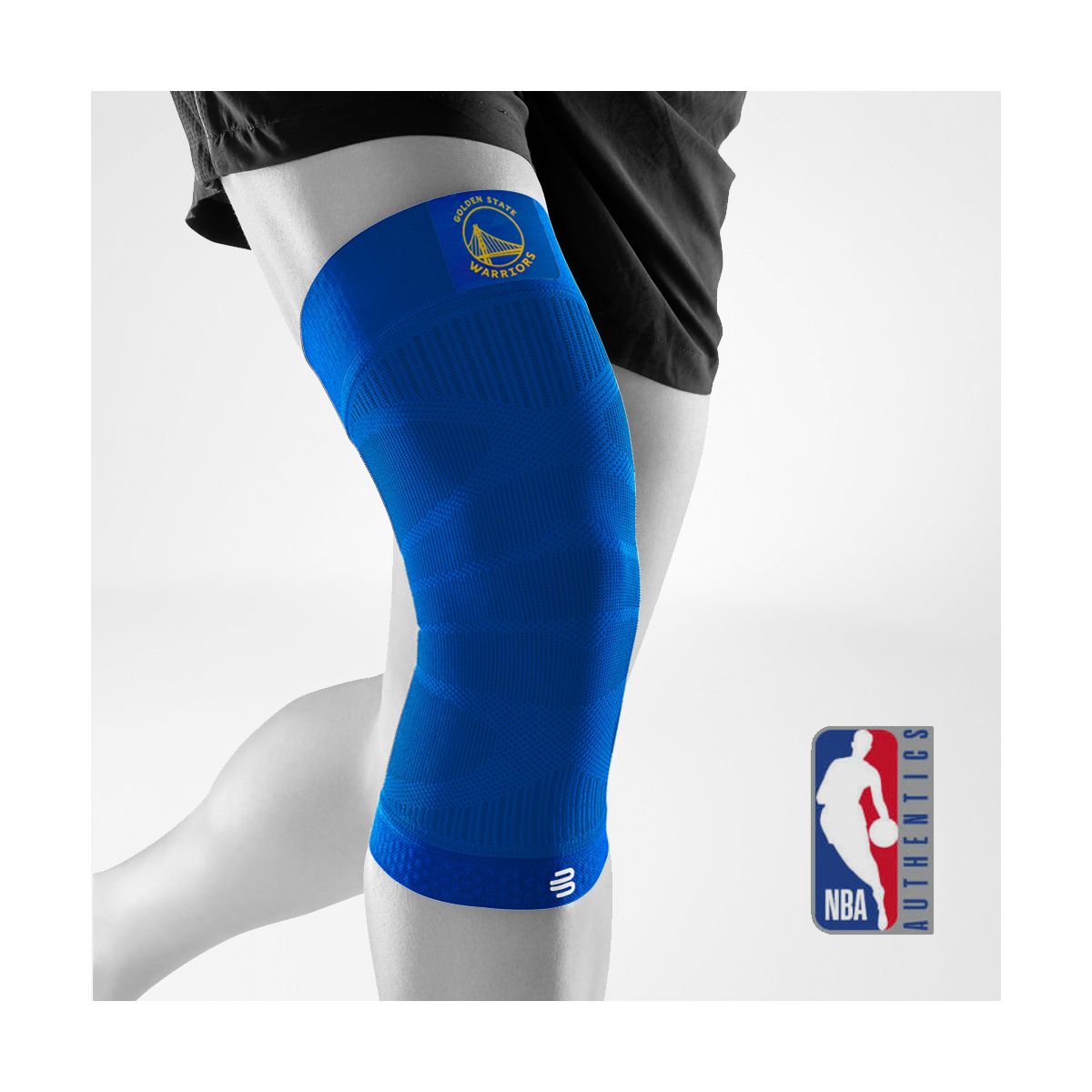 Bauerfeind Sports Comp.Knee Support,nba blue, warriors (BLU-WAR) XL 70000566